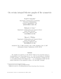 Báo cáo toán học: "On certain integral Schreier graphs of the symmetric group"