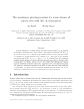 Báo cáo tin học: "The maximum piercing number for some classes of convex sets with the (4, 3)-property"