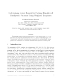 Báo cáo toán học: "Determining Lower Bounds for Packing Densities of Non-layered Patterns Using Weighted Templates"