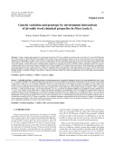 Báo cáo lâm nghiệp: "Genetic variation and genotype by environment interactions of juvenile wood chemical properties in Pinus taeda "