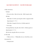 Giáo án Hóa Học lớp 10: HẠT NHÂN NGUYÊN TỬ - NGUYÊN TỐ HÓA HỌC