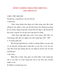 Giáo án Lịch Sử lớp 10: LÊNIN VÀ PHONG TRÀO CÔNG NHÂN NGA ĐẦU THẾ KỶ XX