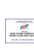  Quản trị môi trường doanh nghiệp và sản xuất sạch hơn - Chương 3