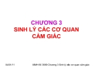Chương 3 : Sinh lý các cơ quan cảm giác