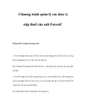 Chương trình quản lý các đơn vị nộp thuế của anh Forest 
