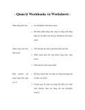  Quản lý Workbooks và Worksheets 