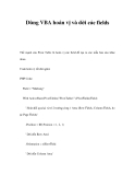 Dùng VBA hoán vị và dời các fields 