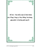 Đề tài : Tìm hiểu một số khó khăn của Tổng Công ty May Đồng Nai đang gặp phải và hướng giải quyết