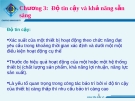 Chương 3: Độ tin cậy và khả năng sẵn sàng