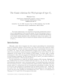 Báo cáo toán học: "The Garnir relations for Weyl groups of type Cn"