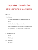 Giáo án Sinh học lớp 9 : Tên bài dạy : THỰC HÀNH : TÌM HIẺU TÌNH HÌNH MÔI TRƯỜNG ĐỊA PHƯƠNG 
