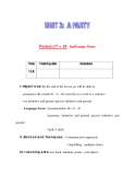 Giáo án Tiếng Anh lớp 11: UNIT 3: A PARTY-LANGUAGE FOCUS