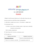 Giáo án Tiếng Anh lớp 11:  UNIT 7: WORLD POPULATION-LISTENING