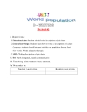 Giáo án Tiếng Anh lớp 11:  UNIT 7: WORLD POPULATION-WRITING