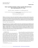 Báo cáo lâm nghiệp: "Early vegetation dynamics of Pinus tropicalis Morelet forests after experimental fire (W Cuba)"