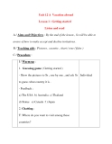 Giáo án Tiếng Anh lớp 8: Unit 12 A Vacation abroad Lesson 1 : Getting started Listen and read 