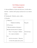 Giáo án Tiếng Anh lớp 8: Unit 2 Making arrangements Lesson 6 : Language focus