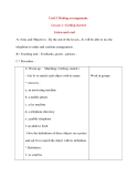 Giáo án Tiếng Anh lớp 8: Unit 2 Making arrangements Lesson 1 : Getting started Listen and read