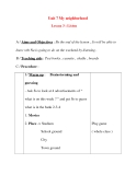 Giáo án Tiếng Anh lớp 8: Unit 7 My neighborhoodLesson 3 : Listen