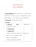 Giáo án Tiếng Anh lớp 8: Unit 9 A first aids course Lesson 6 : language focus