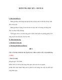 KIỂM TRA HỌC KÌ I – GDCD 10 
