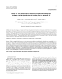 Báo cáo lâm nghiệp: "Study of the properties of thirteen tropical wood species to improve the prediction of cutting forces in mode B"