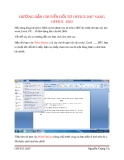HƯỚNG DẪN CHUYỂN ĐỔI TỪ OFFICE 2007 SANG OFFICE 2003