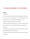 Giáo án Toán 12 ban cơ bản : Tên bài dạy : ỨNG DỤNG HÌNH HỌC CỦA TÍCH PHÂN 