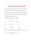 Giáo án Giải tích 12 ban tự nhiên : Tên bài dạy : KIỂM TRA CHƯƠNG 3 ĐỀ III 