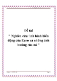 Đề tài " nghiên cứu tình hình biến động của Euro và những ảnh hưởng của nó "