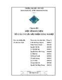 CHUYÊN ĐỀ : MỘT SỐ KHÁI NIỆM VỀ CUNG VÀ CẦU SẢN PHẨM NÔNG NGHIỆP