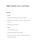 BIẾN DẠNG CỦA VẬT RẮN 