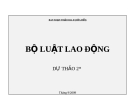 Dự thảo 2 Bộ Luật lao động (Sửa đổi) - Tháng 9/2009