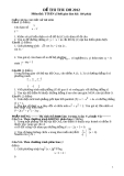 Đề thi thử đại học môn toán năm 2012