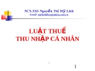 Lập thuế thu nhập cá nhân