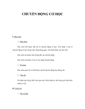 GIÁO ÁN LÝ 8: CHUYỂN ĐỘNG CƠ HỌC 