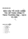 BÁO CÁO TỔ CHỨC CÔNG TÁC KẾ TOÁN CÔNG TY TNHH THƯƠNG MẠI - DỊCH VỤ ABC