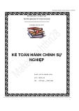 Đề tài : Kế toán các khoản phải chi trong đơn vị hành chánh sự nghiệp