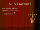 Kỹ Thuật Lâm Sinh II