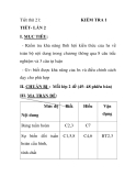 Tiết thứ 21: TIẾT- LẦN 2 I. MỤC TIÊU:  KIỂM TRA 