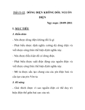 Tiết 11-12. DÒNG ĐIỆN KHÔNG ĐỔI. NGUỒN ĐIỆN