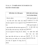 Tiết thứ 18: Ý NGHĨA BẢNG TUẦN HOÀN CÁC NGUYÊN TỐ HOÁ HỌC  