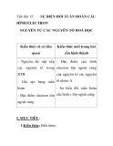 Tiết thứ 15:  SỰ BIẾN ĐỔI TUẦN HOÀN CẤU  HÌNH ELECTRON NGUYÊN TỬ CÁC NGUYÊN TỐ HOÁ HỌC