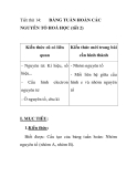 Tiết thứ 14:  BẢNG TUẦN HOÀN CÁC  NGUYÊN TỐ HOÁ HỌC (tiết 2) 