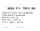 NGHIỆP VỤ TÍN DỤNG