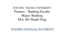 Finance – Banking Faculty Major