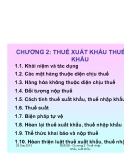  BÀI GIẢNG THUẾ XUẤT KHẨU THUẾ NHẬP KHẨU 