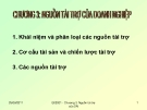  Khái niệm và phân loại các nguồn tài trợ  