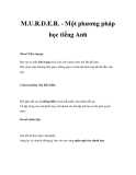 M.U.R.D.E.R. - Một phương pháp học tiếng Anh Mood 