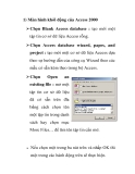  Màn hình khởi động của Access 2000